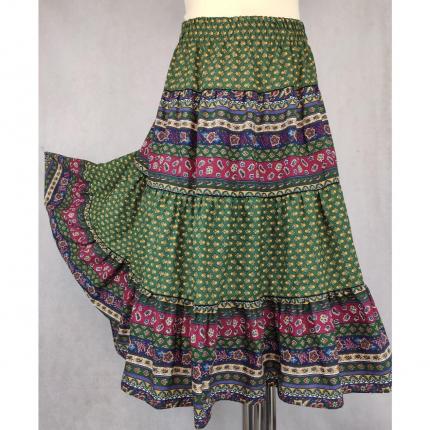 Jupe provencale femme vert