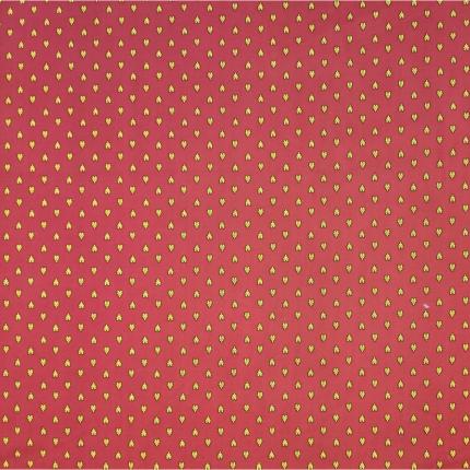 Tissu provençal au mètre: lys jaune sure fond rouge
